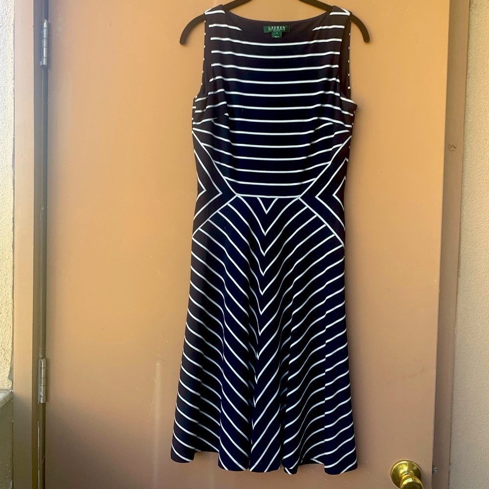 Ralph Lauren flattering, geometric dress